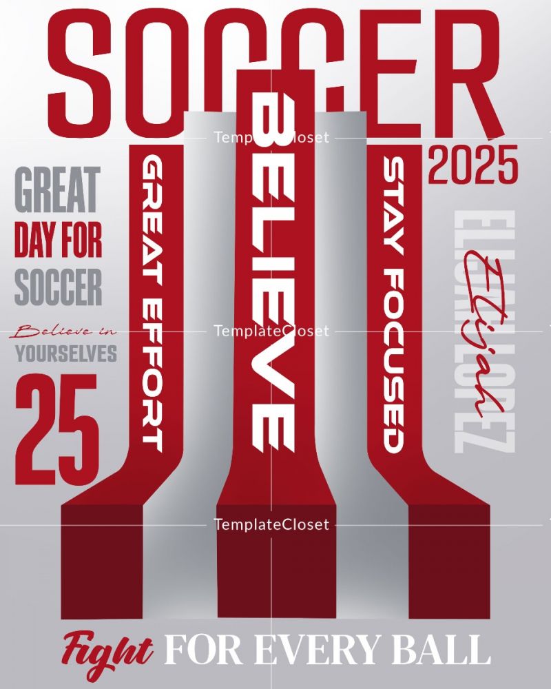 Soccer Signature Effect Sport Magazine Cover