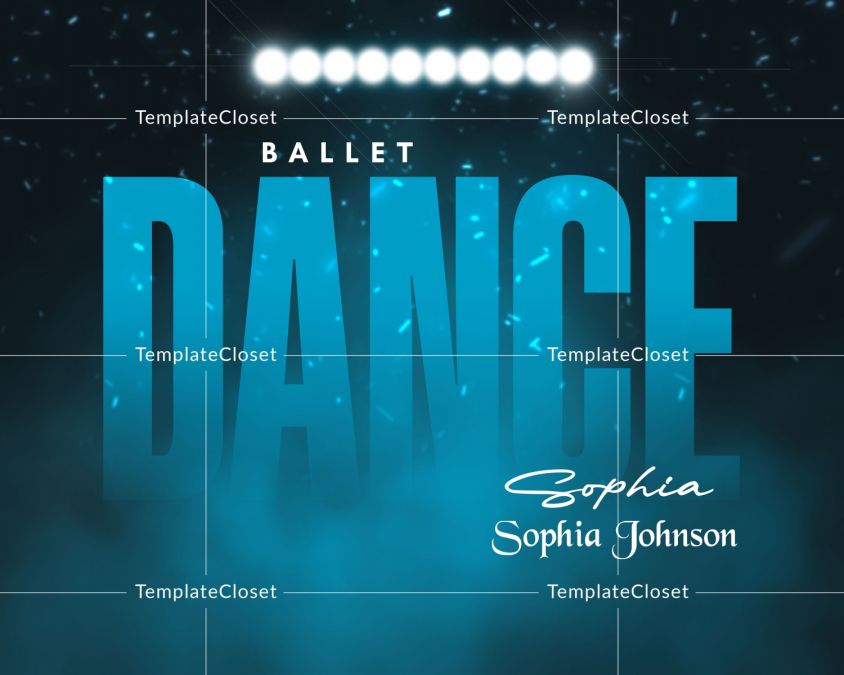 Ballet Dance Light Effect Customized Digital Photoshop Poster
