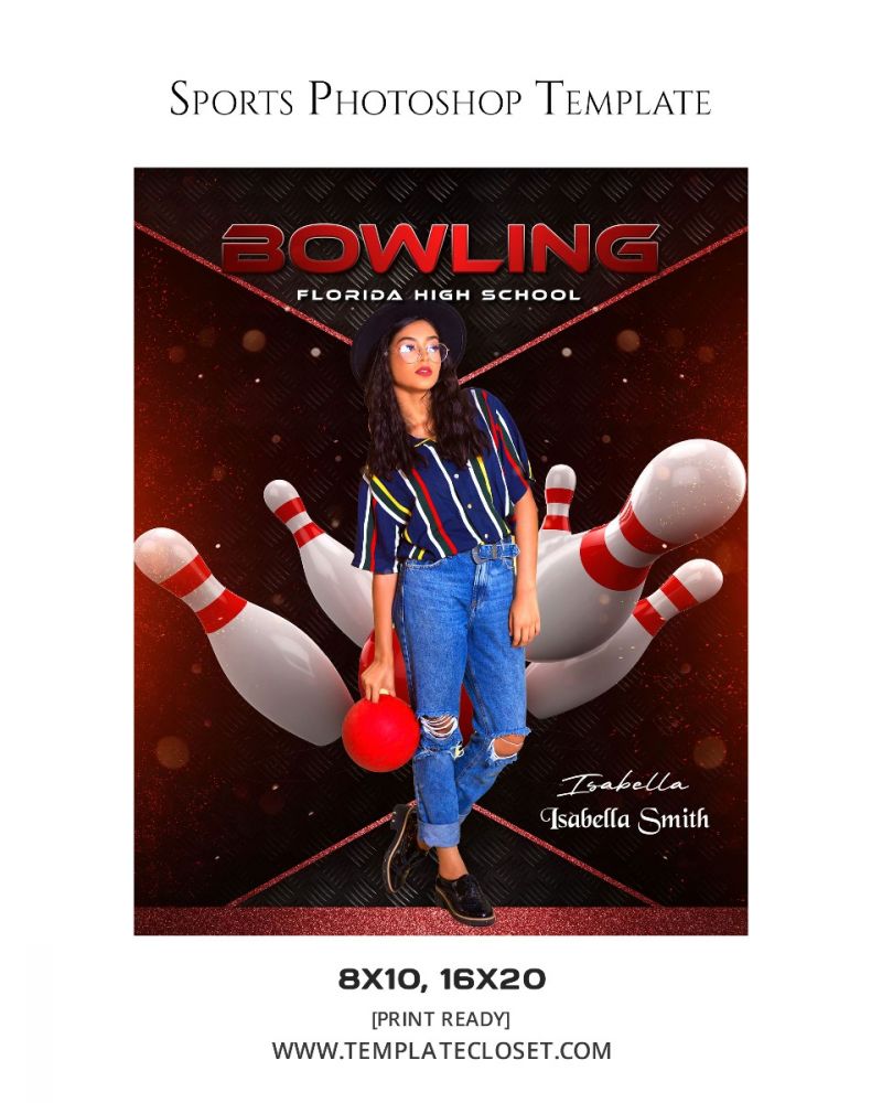 Bowling Signature Effect Customized Photography Poster