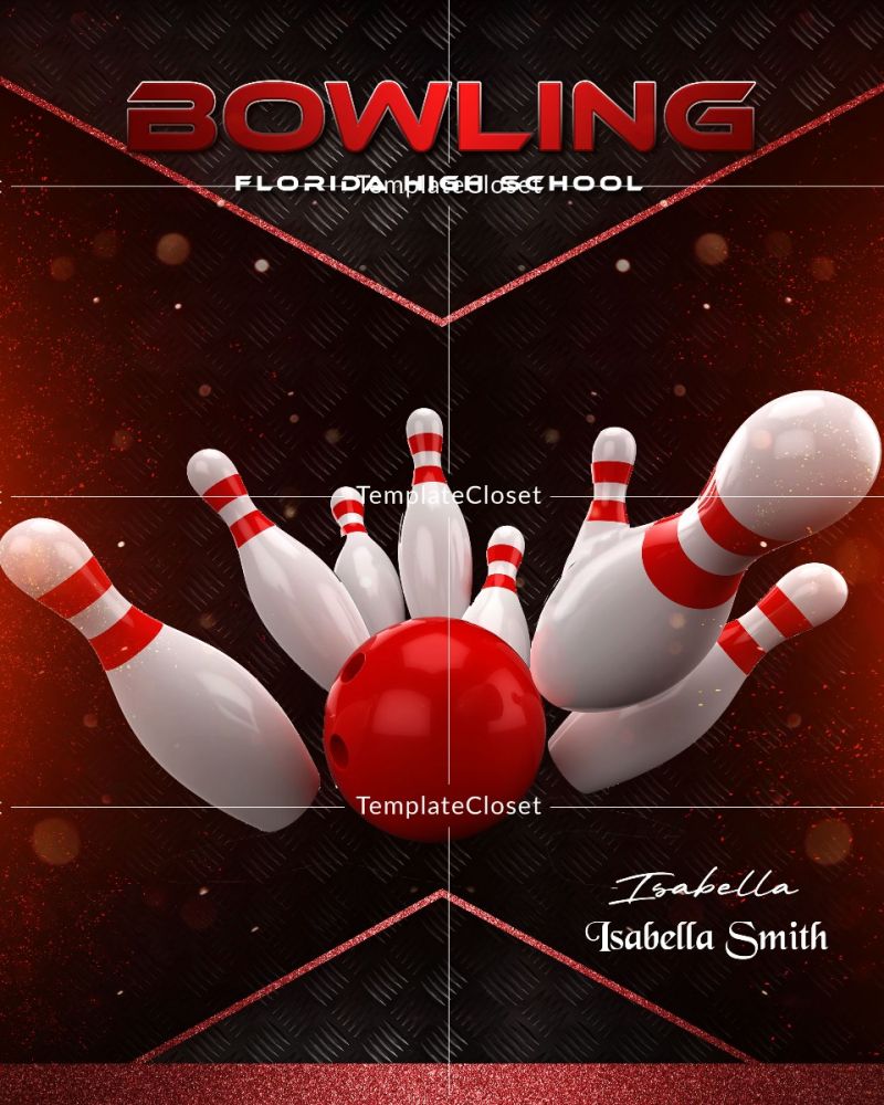 Bowling Signature Effect Customized Photography Poster