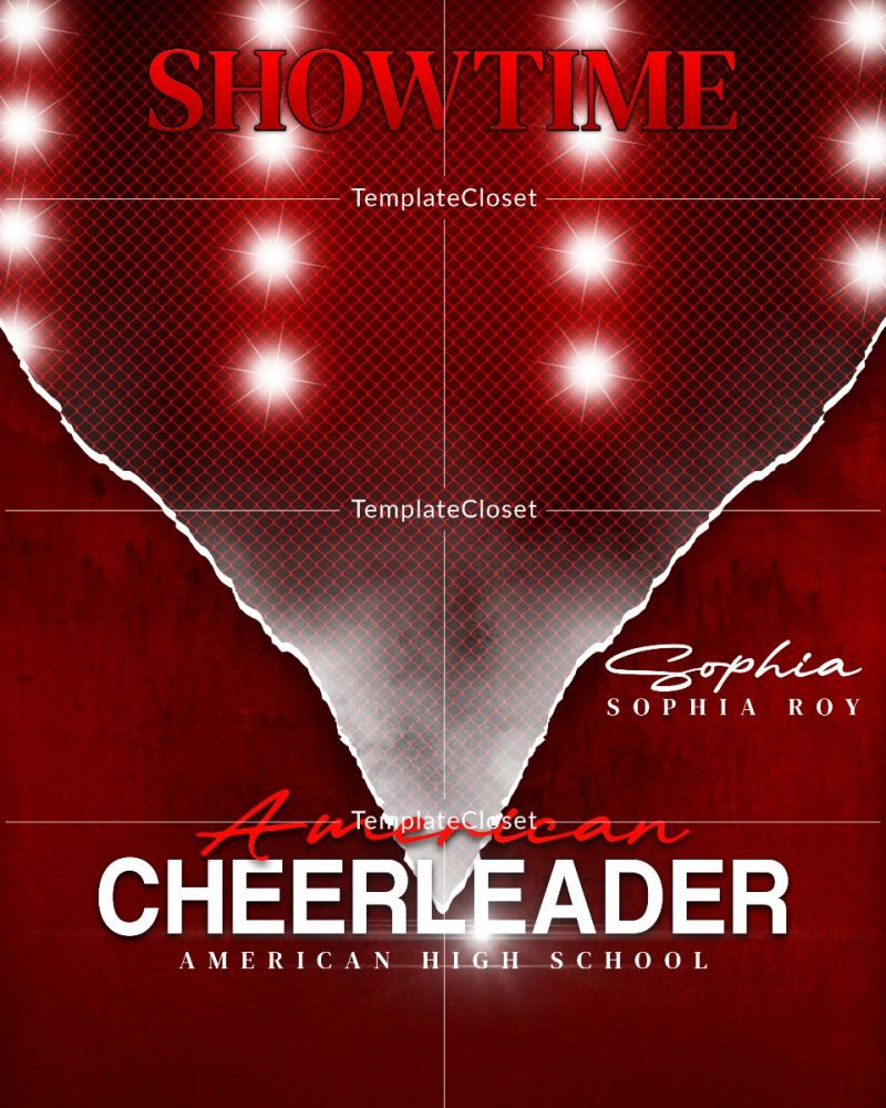 American Cheerleader Showtime Sport Photography Template