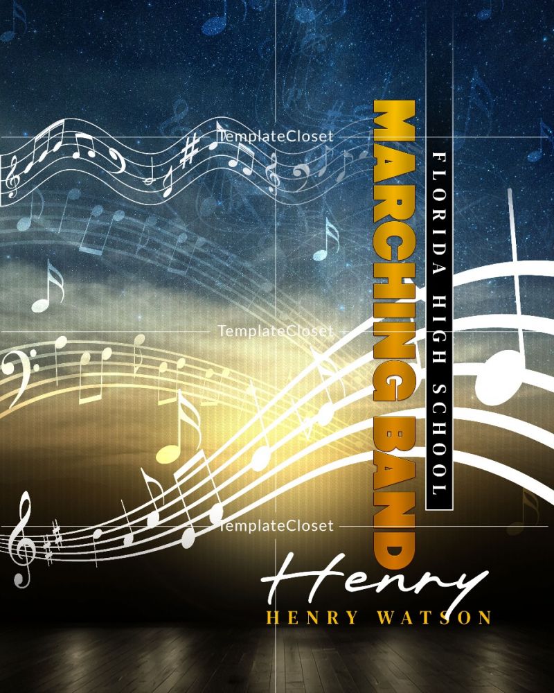 Marching Band Customized Layered Template