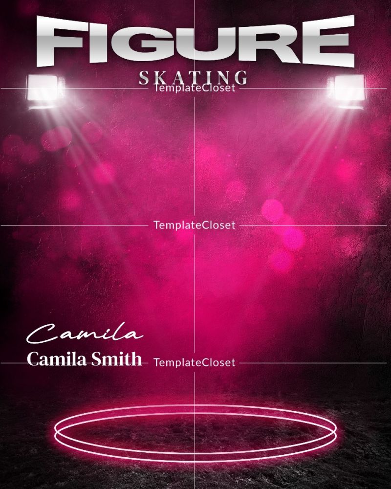 Figure Skating Signature Effect Photoshop Template