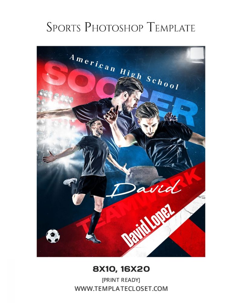 David Lopez - Soccer Color Effect Customized Photography Template