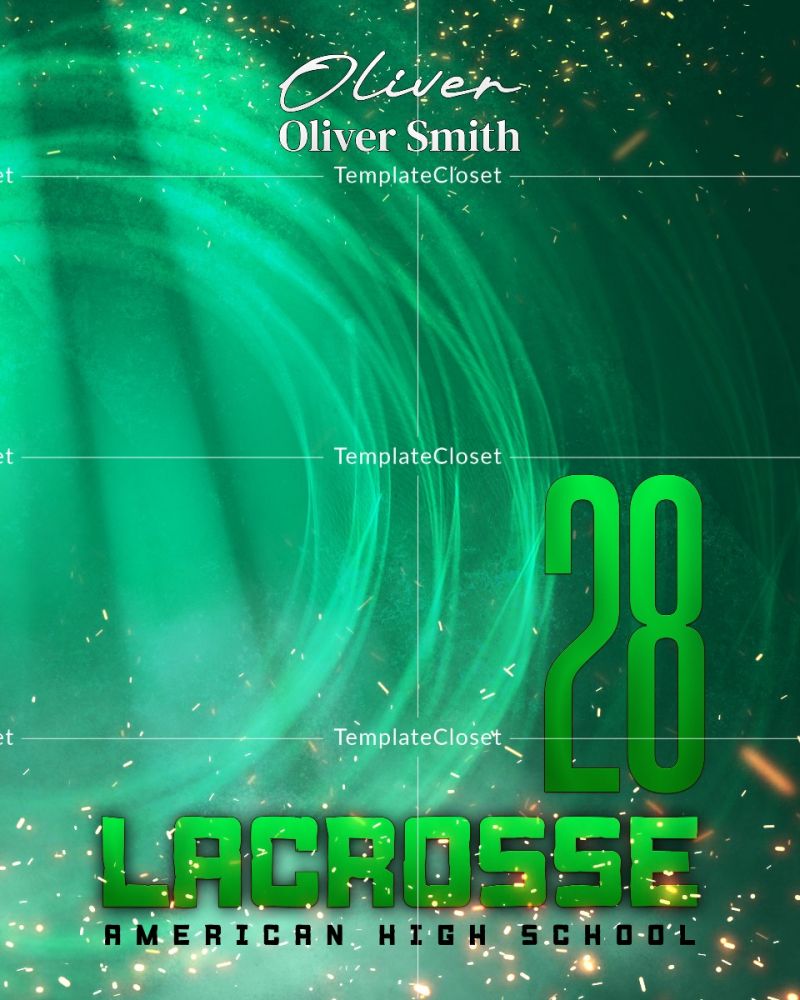 Oliver Smith - Lacrosse Print Ready Sport Photography Template