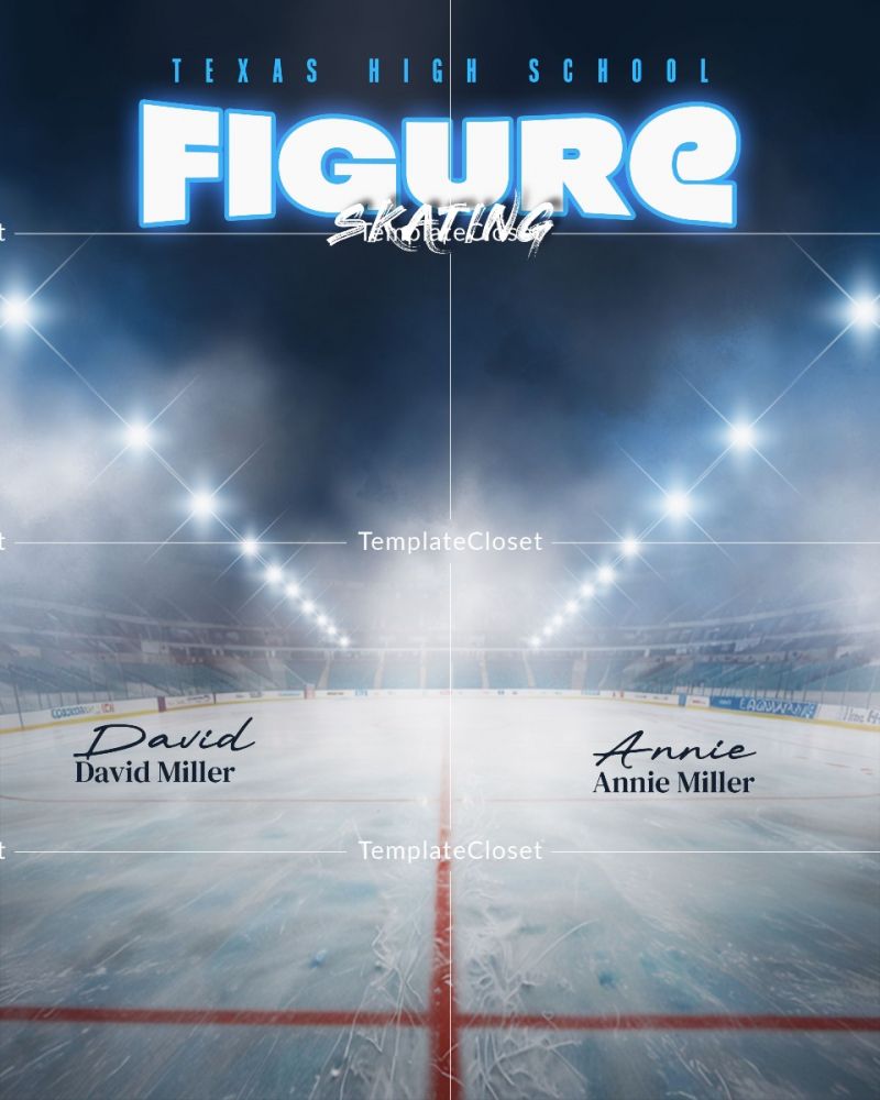 Figure Skating Signature Effect Photoshop Template