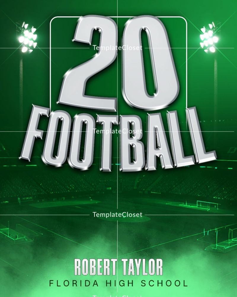 Robert Taylor - Football Memory Mate Green Effect Sport Photography Template