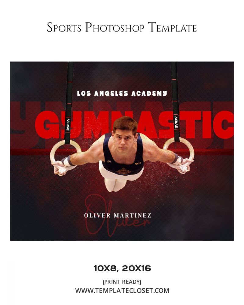 Gymnastic Move Customized Sport Photography Template