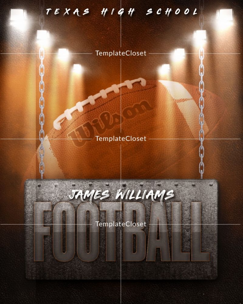 James Williams - Football Light Effect Customized Photography Template