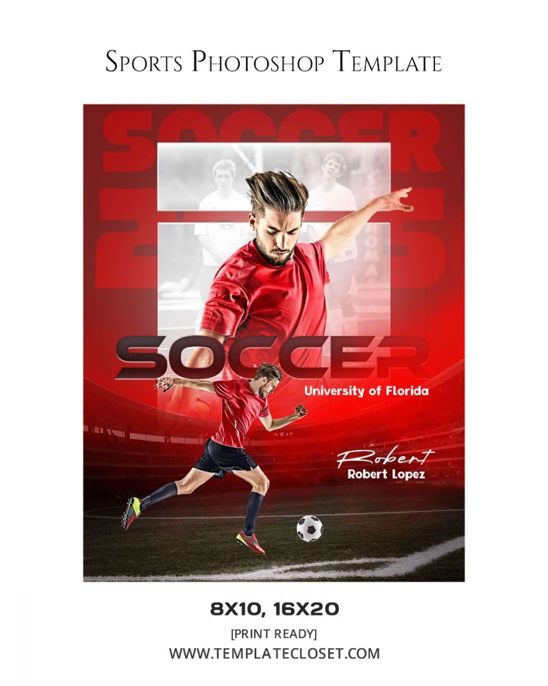 Soccer Memory Mate Customized Photography Poster