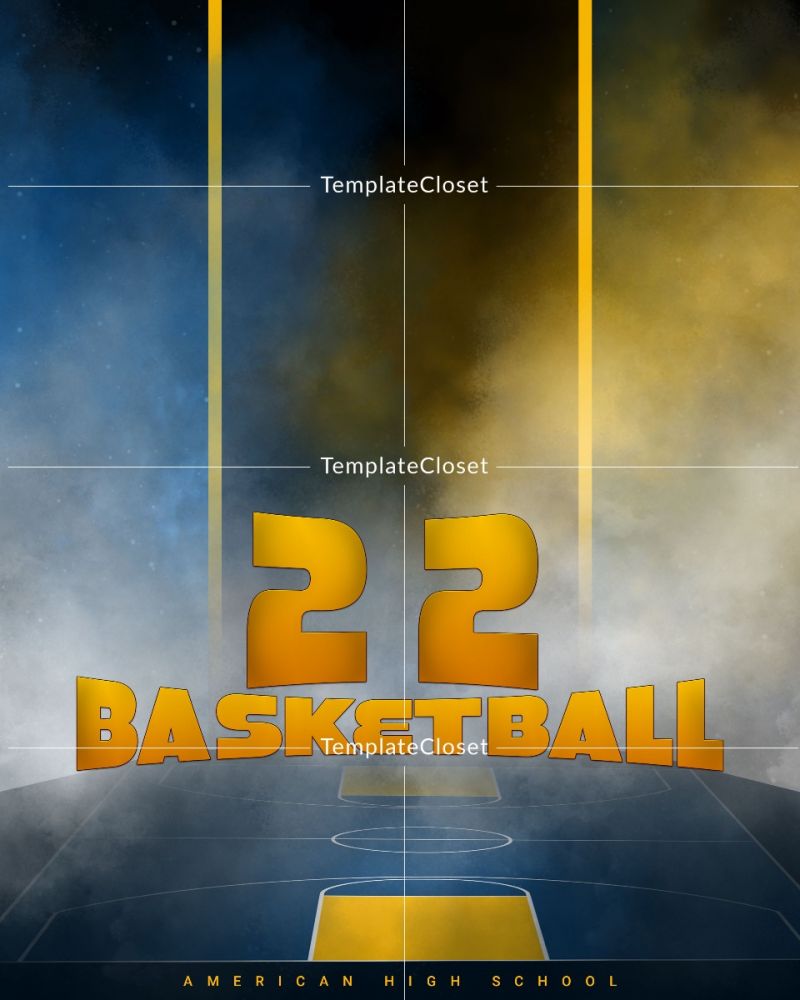 Basketball Team Move Customized Sport Photography Template