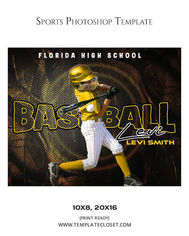 Levi Smith - Baseball Signature Effect Sport Photography Template