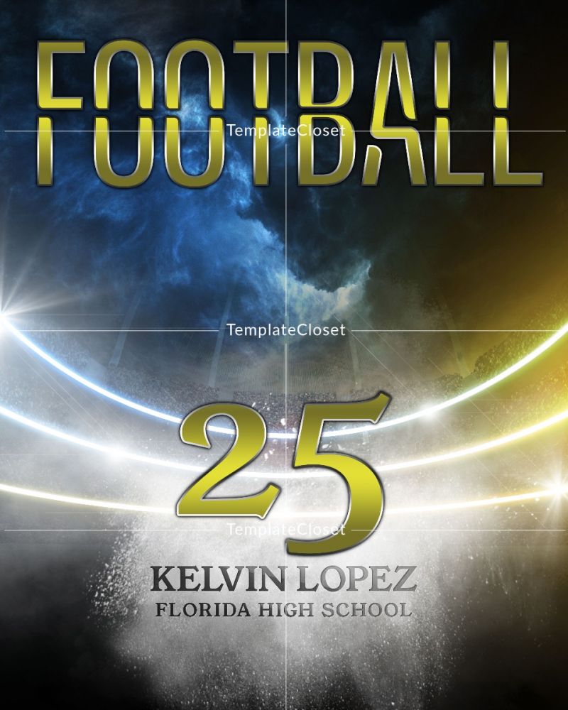Kevin Lopez - Football Multi Color Customized Photography Template