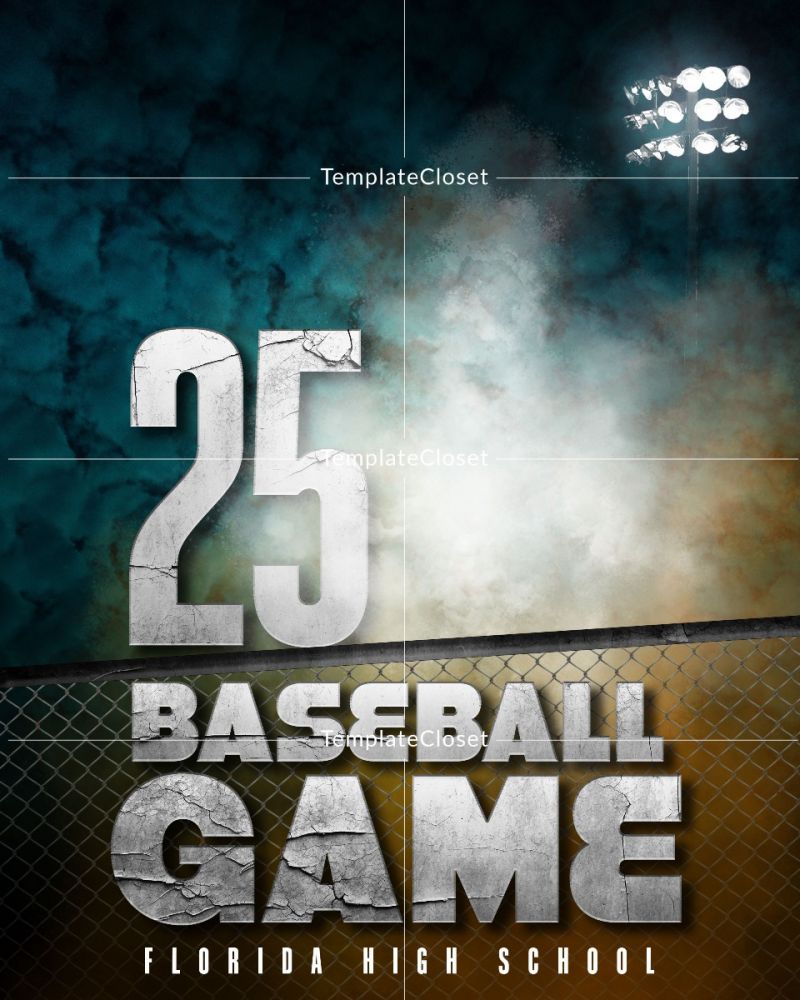 Baseball Game Memory Mate Sport Photography Template