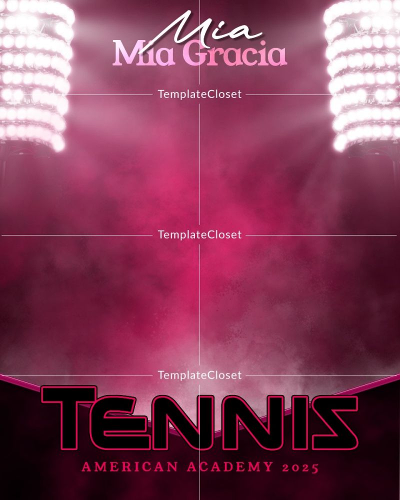Mia Gracia - Tennis Light Effect Customized Photography Poster