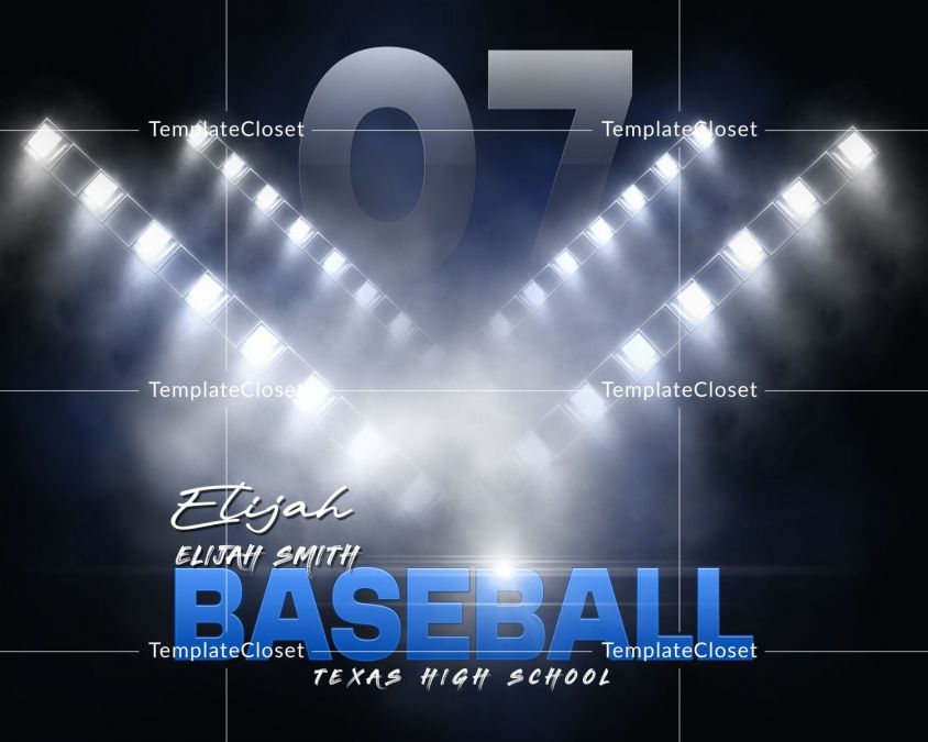 Baseball Light Effect Sport Photography Poster
