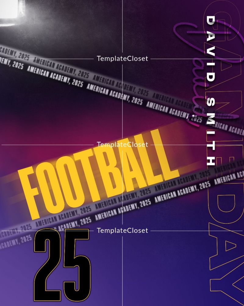 Football Different Moves Customized Photoshop Poster