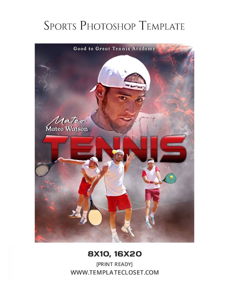 Tennis Memory Mate Customized Photography Template