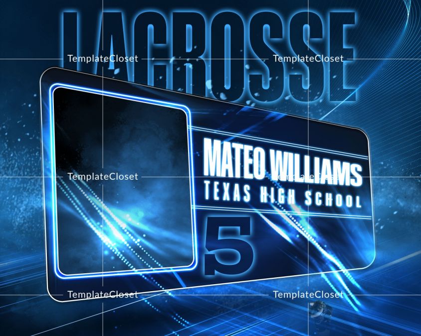 Lacrosse Score Board Customized Sport Photography Template