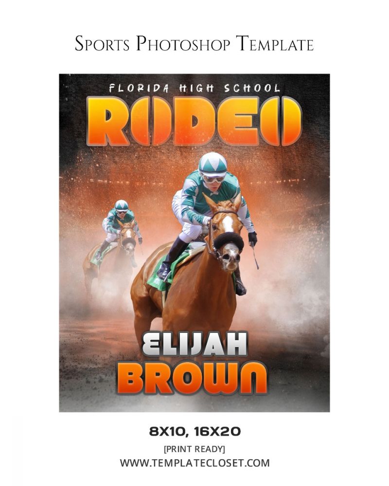 Elijah Brown - Rodeo Customized Photoshop Layered Template