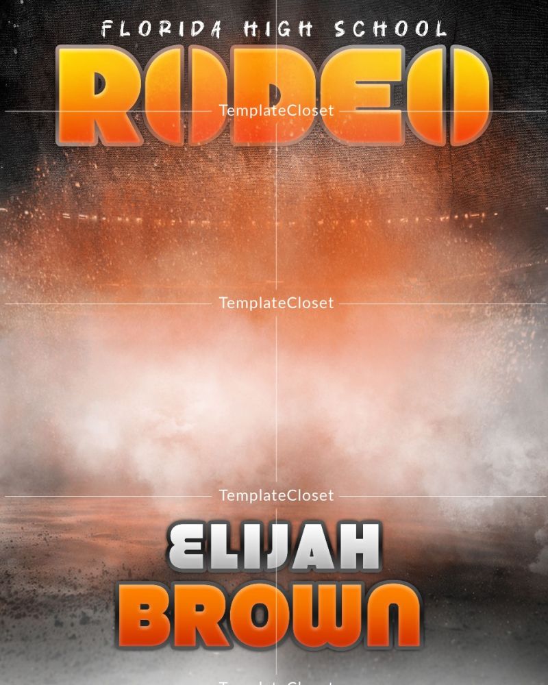 Elijah Brown - Rodeo Customized Photoshop Layered Template