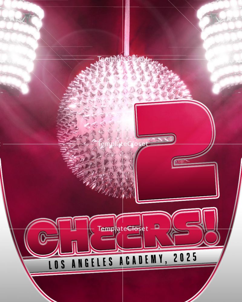 Cheerleader Light Effect Customized Photoshop Layered Poster