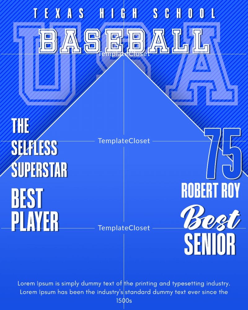 Fully Customized Layered Baseball Magazine Cover