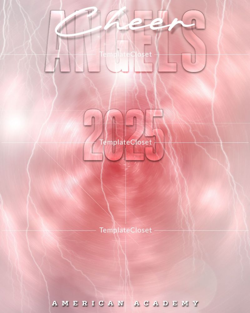 American Cheerleader Team Customized Sport Photography Template