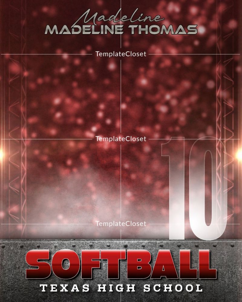 Madeline Thomas - Softball Customized Signature Effect Sport Photography Template