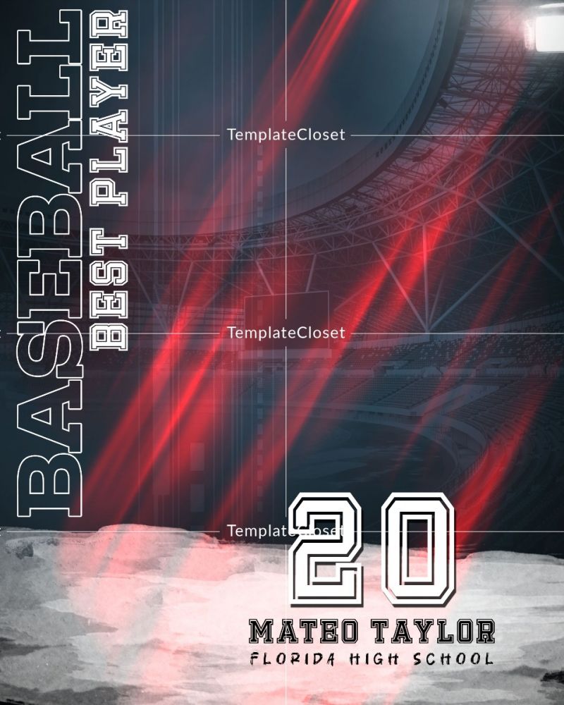 Baseball - Best Player Memory Mate Print Ready Sport Photography Template