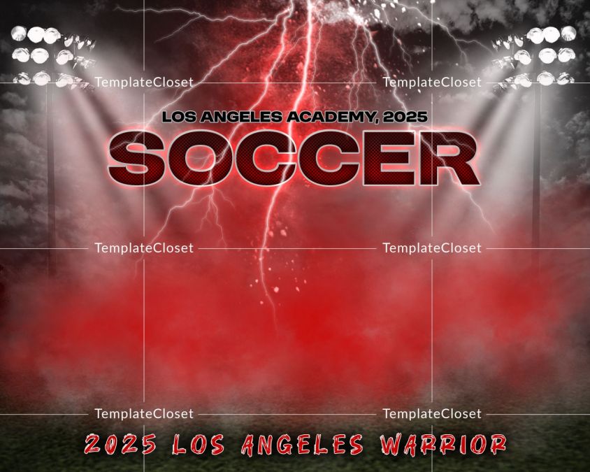 Soccer Warrior Senior Team Sport Photography Template