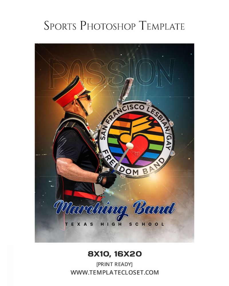 Marching Band Customized Layered Template