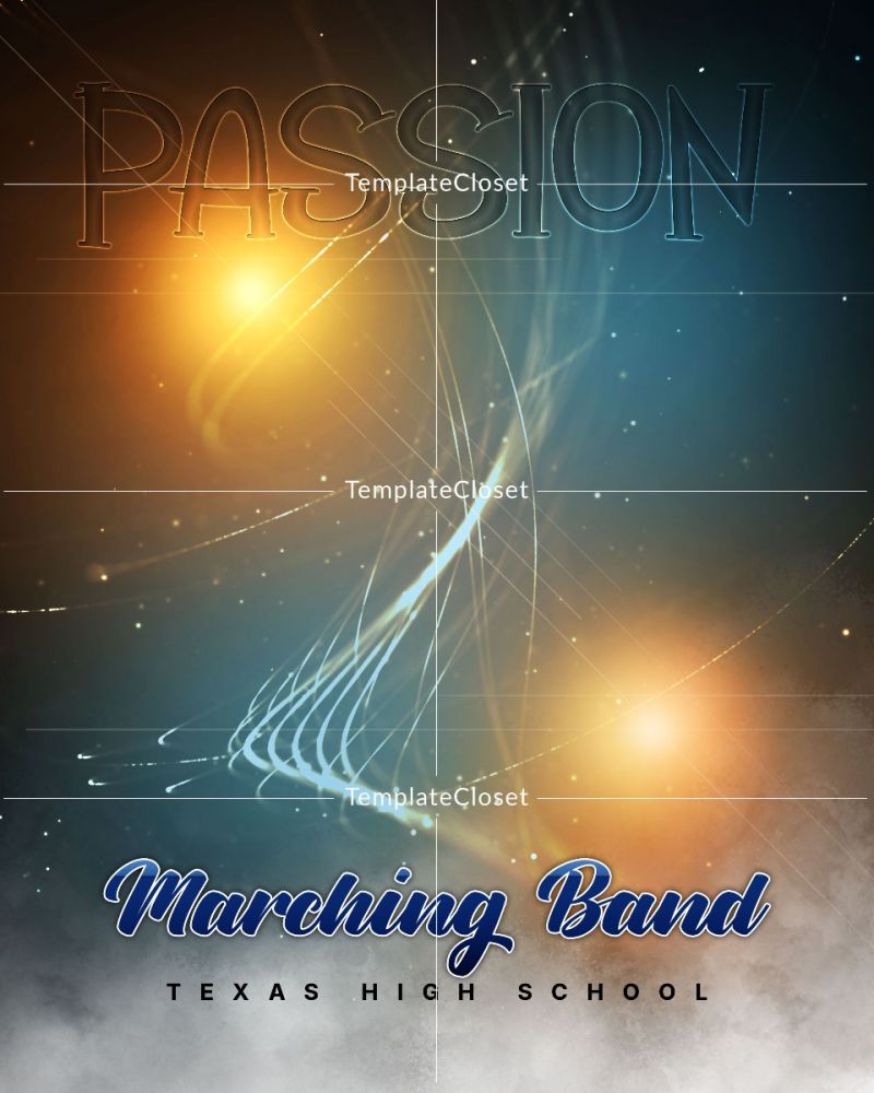 Marching Band Customized Layered Template