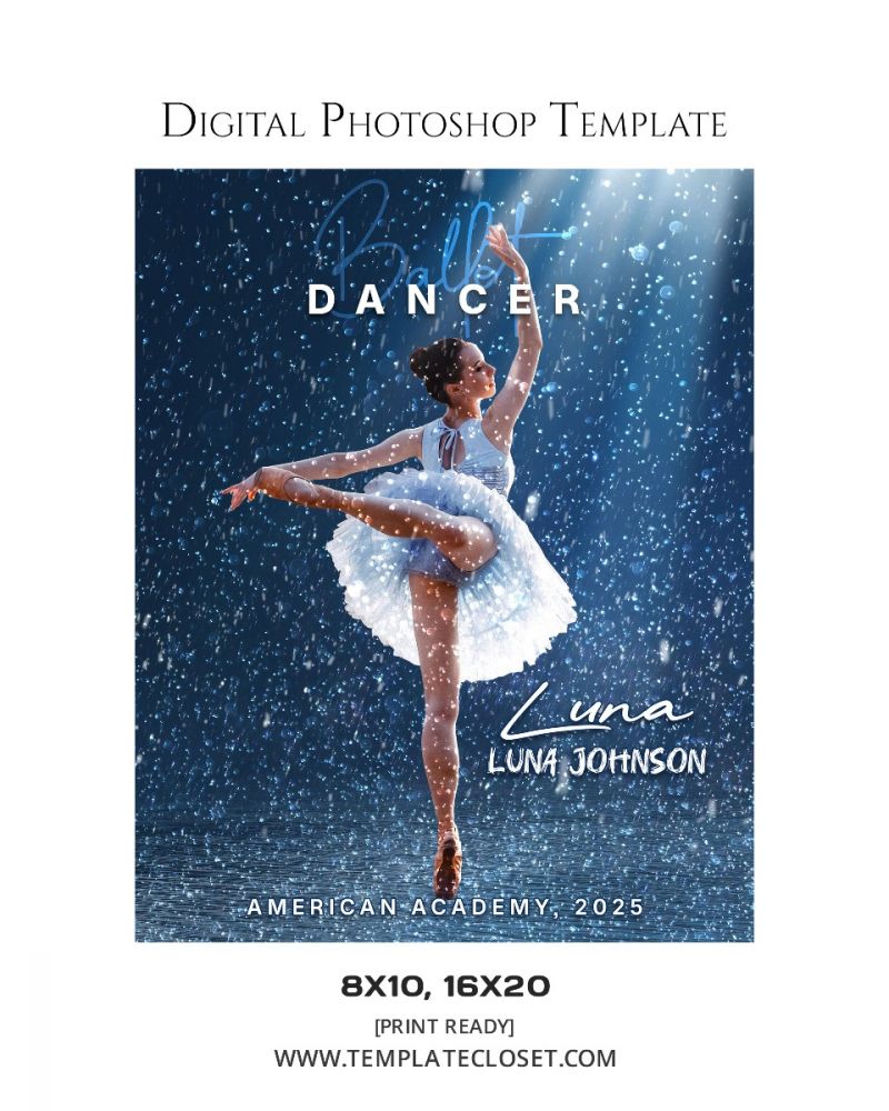 Best Ballet Dance Enliven Effect Sport Photography Template