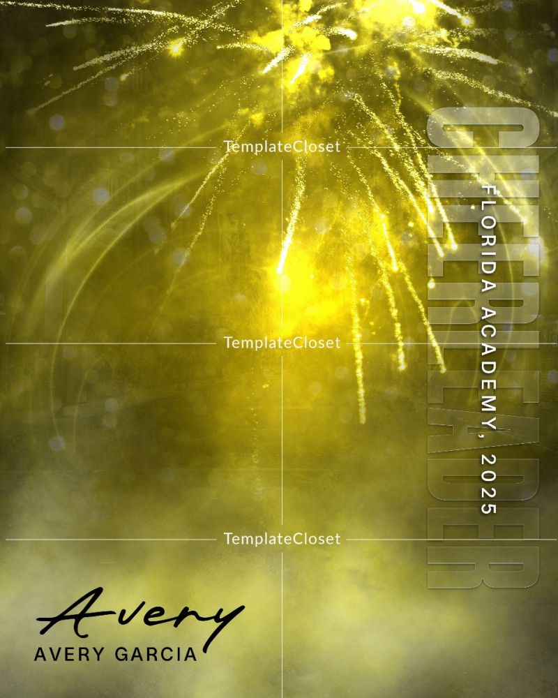 Avery Garcia - Cheerleader Yellow Effect Photography Template
