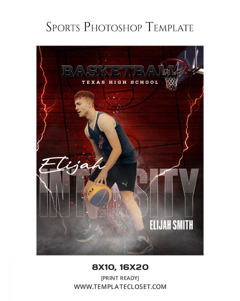 Basketball Multi Layer Sports Photography Poster