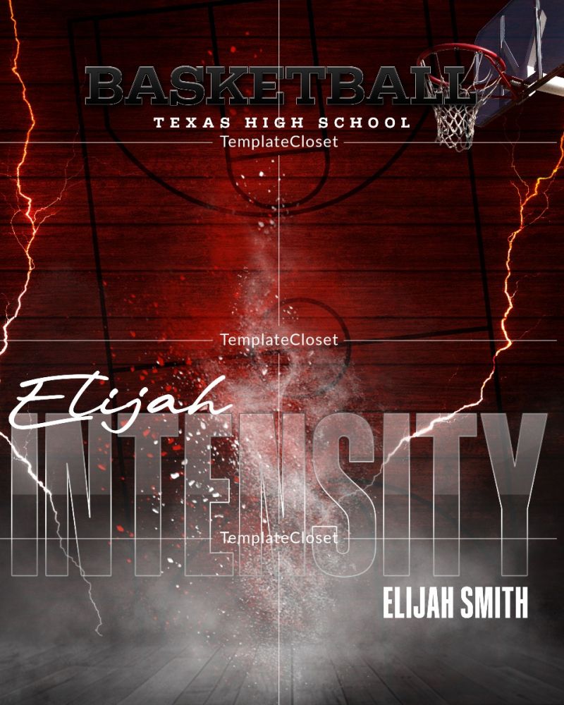 Basketball Multi Layer Sports Photography Poster