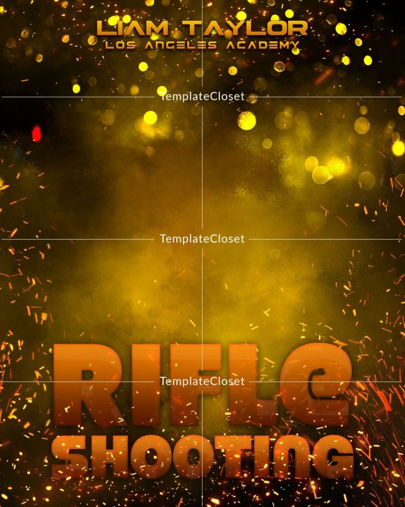 Rifle Shooting Fire Effect Layered Photoshop Template