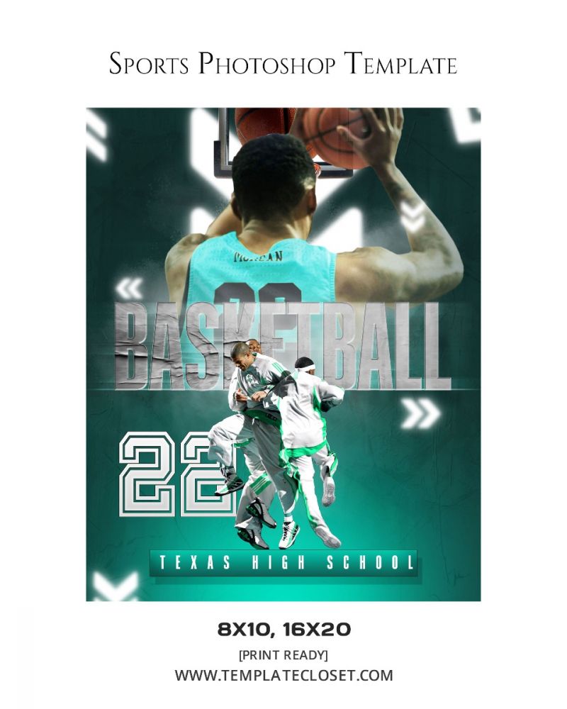 Basketball 3D Effect Customized Photography Template
