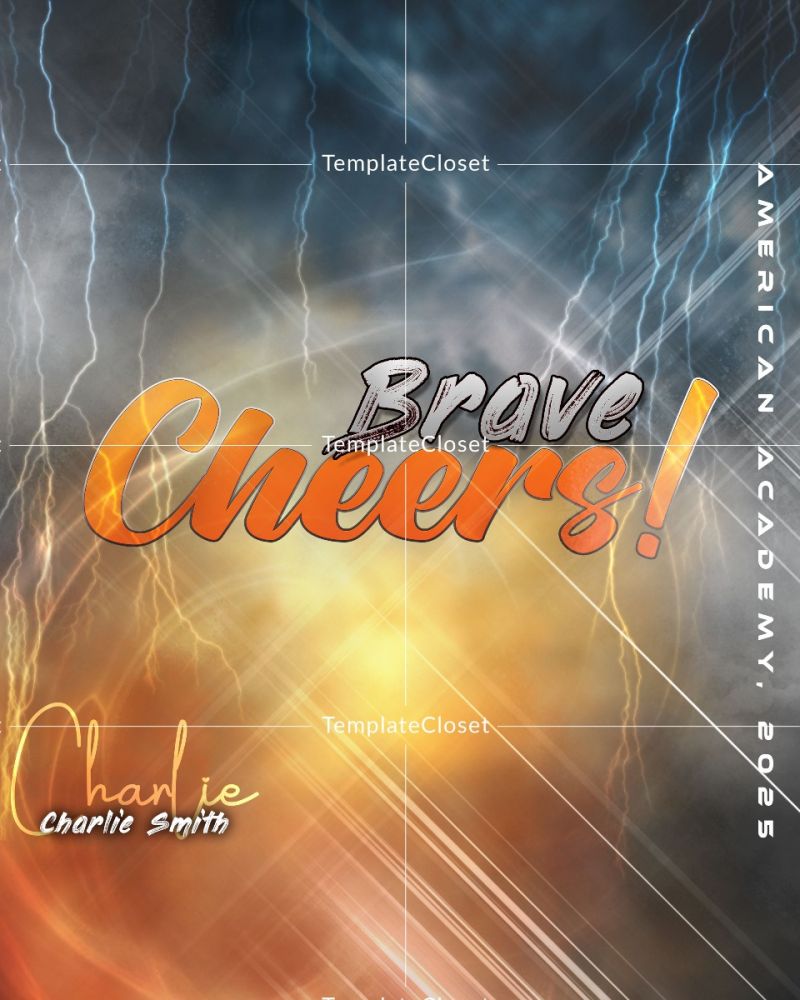 Cheerleader Memory Mate Customized Layered Photoshop Template