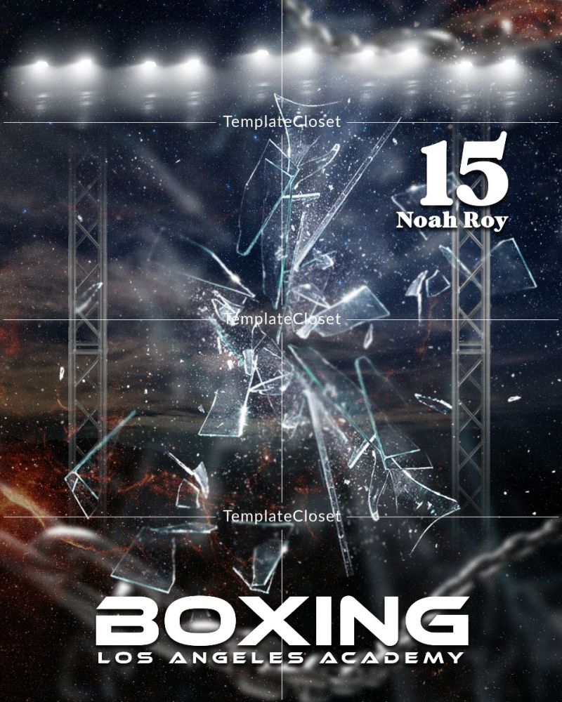 Boxing Customized Sports Photoshop Layered Template