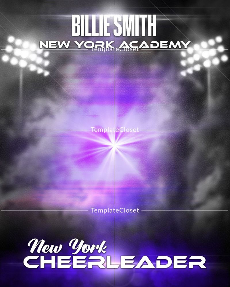 Billie Smith - Newyork Cheerleader Sport Photography Template