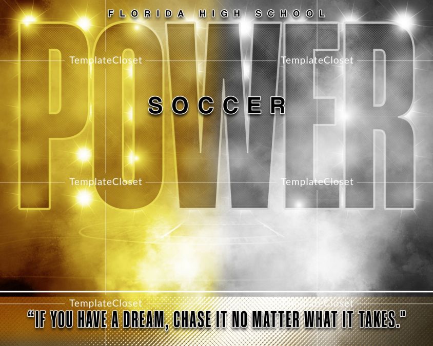 Soccer Powerful Team Enliven Effect Sport Photography Template