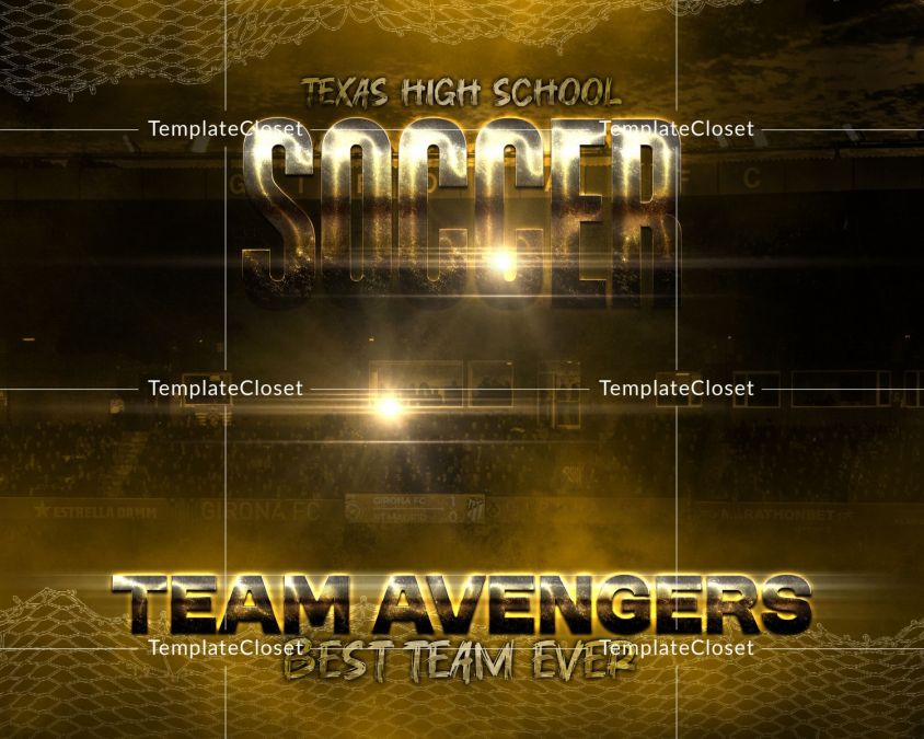Soccer Team Avengers Customized Sport Photoshop Template