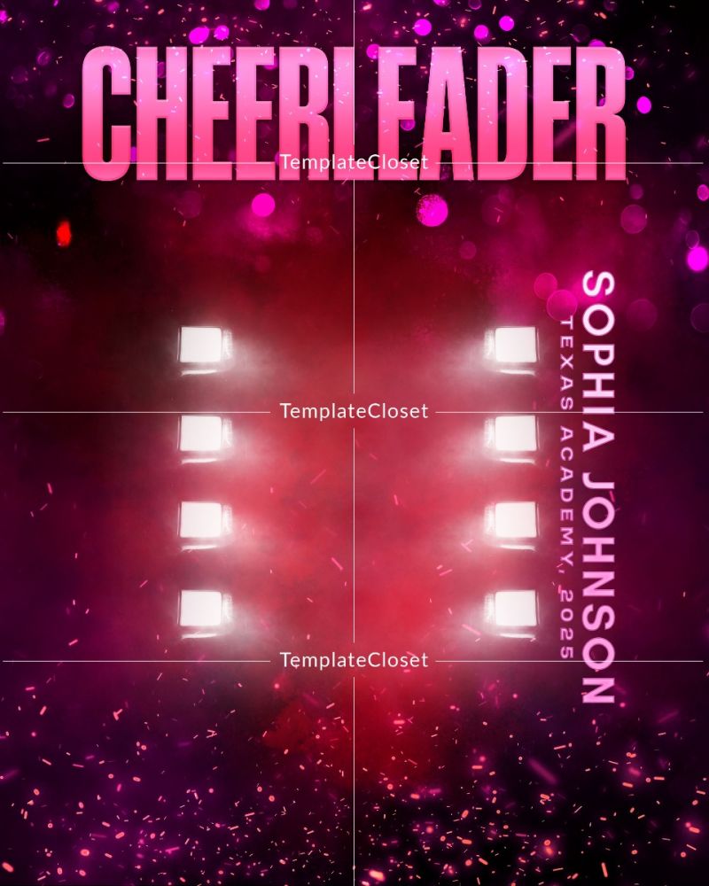 Billie Smith - Newyork Cheerleader Sport Photography Template
