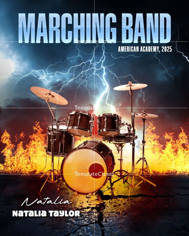 Marching Band Customized Layered Template