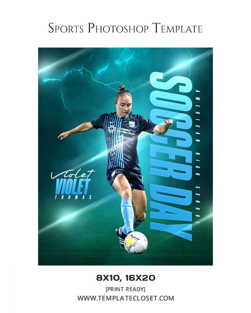 Soccer Day Customized Sport Photography Poster