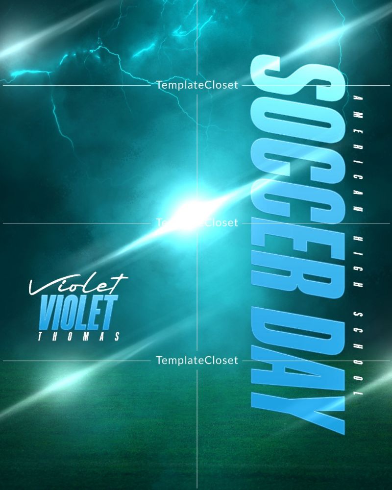 Soccer Day Customized Sport Photography Poster