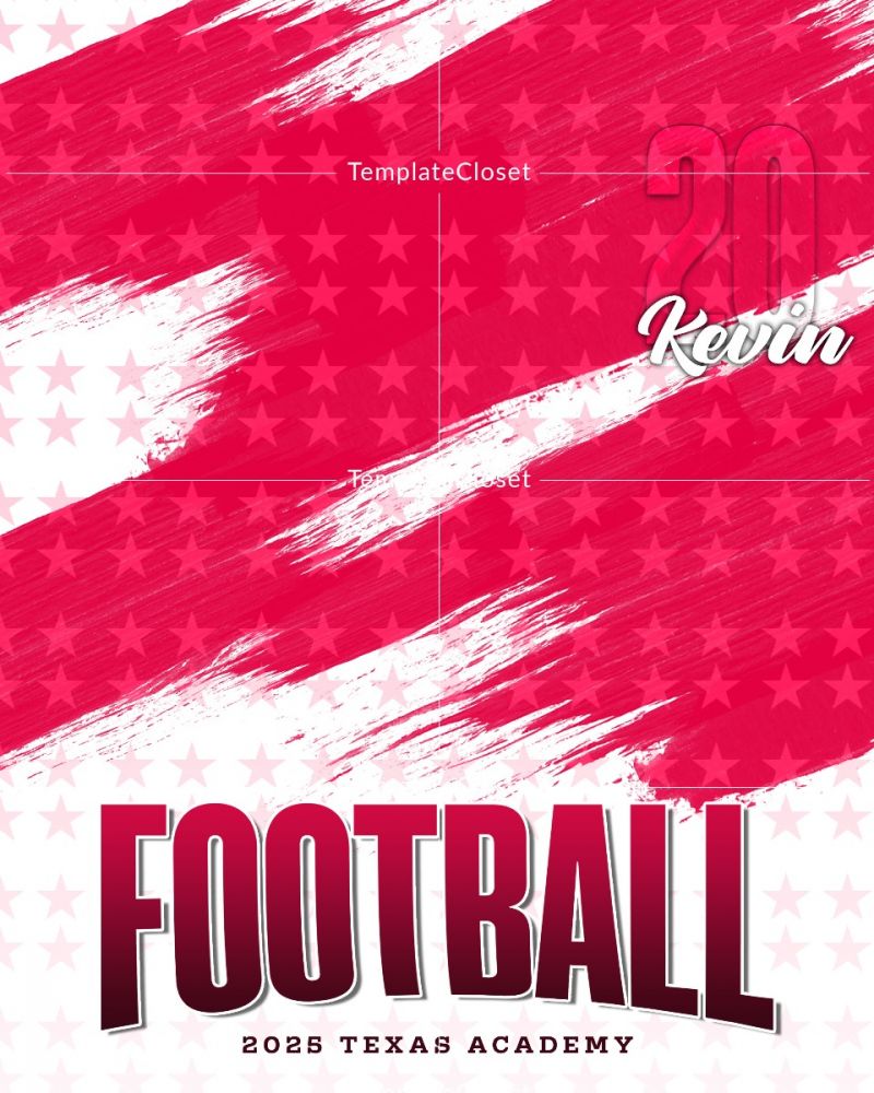 Kevin - Football Senior Signature Effect Sport Photography Template