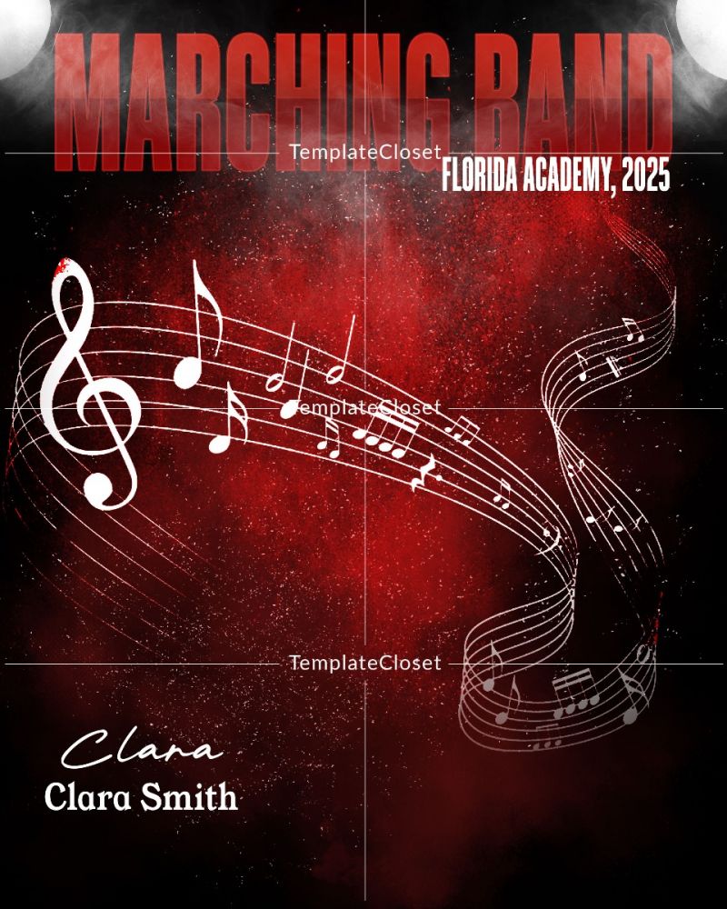 Marching Band Customized Layered Template